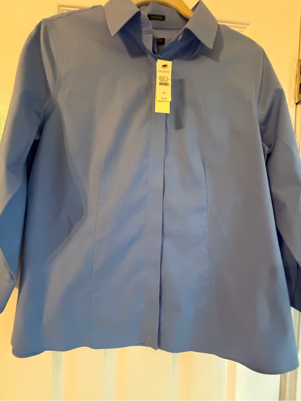 Talbots Sky Blue Collared Button-Down Blouse